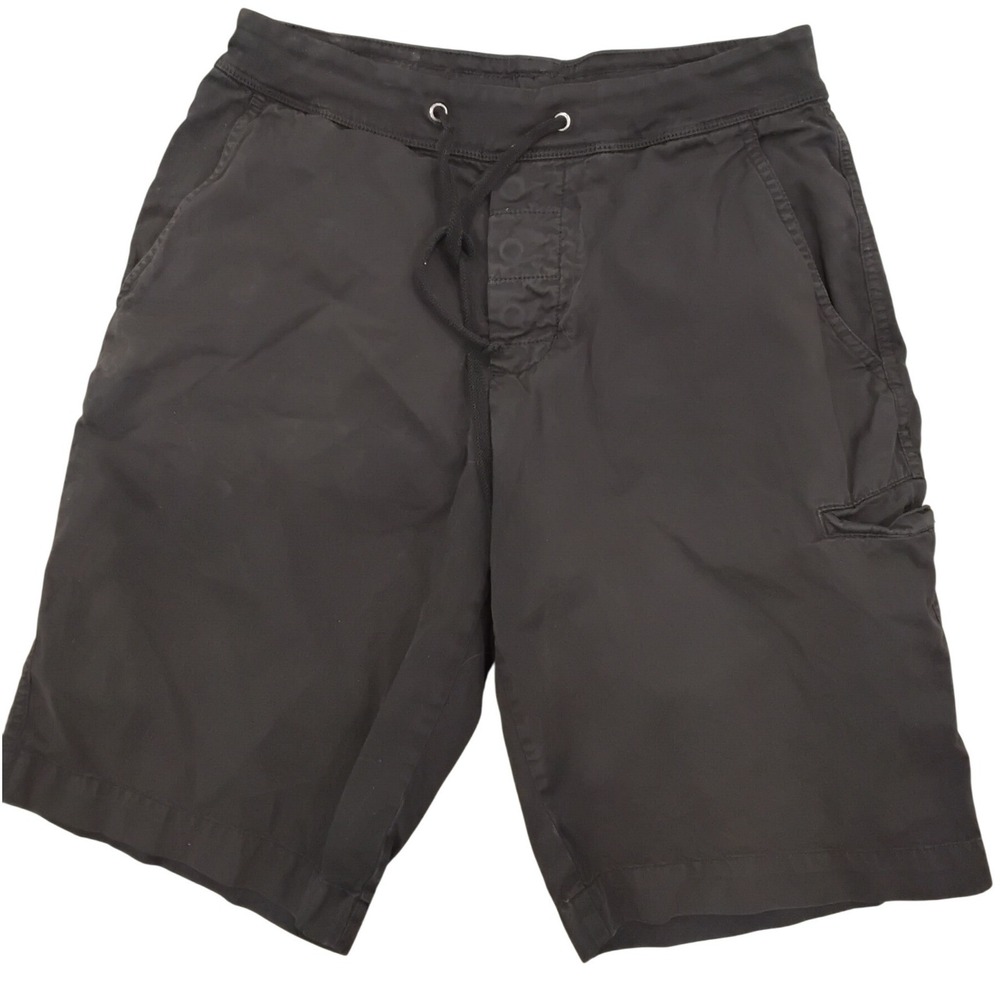 James Perse Standard Mens Charcoal Grey Drawstring Cotton Shorts Size 0 MSK4092